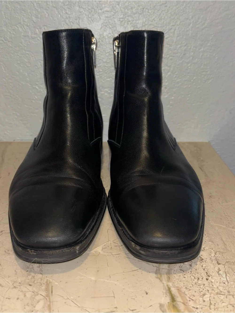 Bruno MAGLI Men’s Raspino Zip Up Boot - Black Leather Size 7.5 M EUC M01575